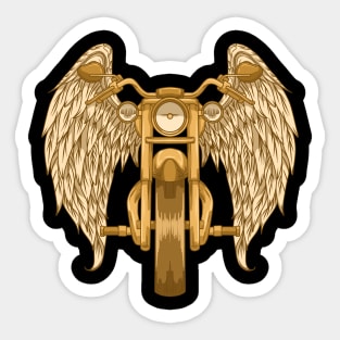 motorcycle with angel wings Sticker